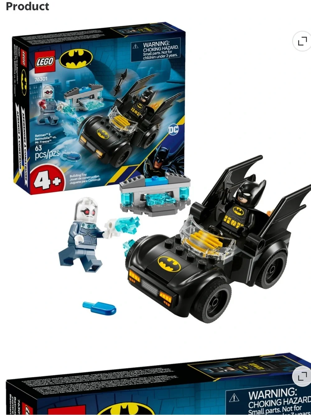 LEGO DC Batman & Batmobile vs. Mr. Freeze Toy Building Set 76301 NIB